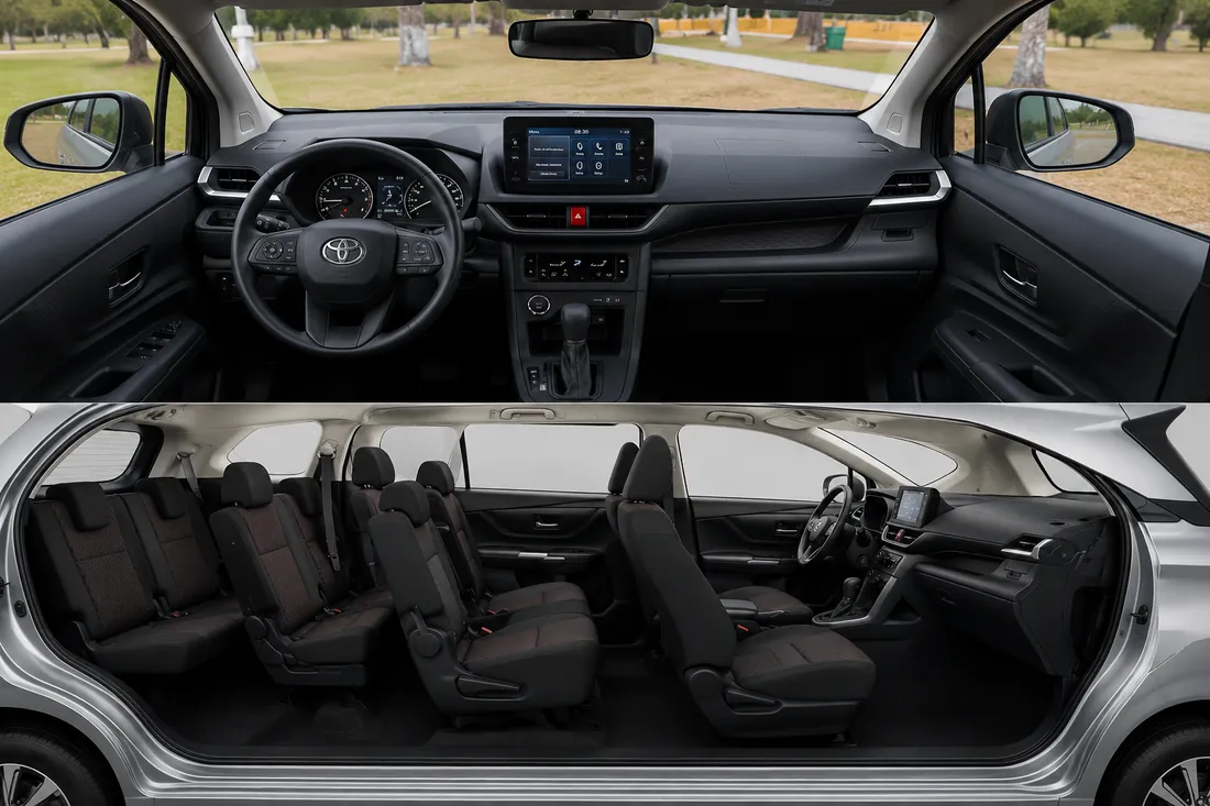 Toyota Avanza interior — car rental in Palawan
