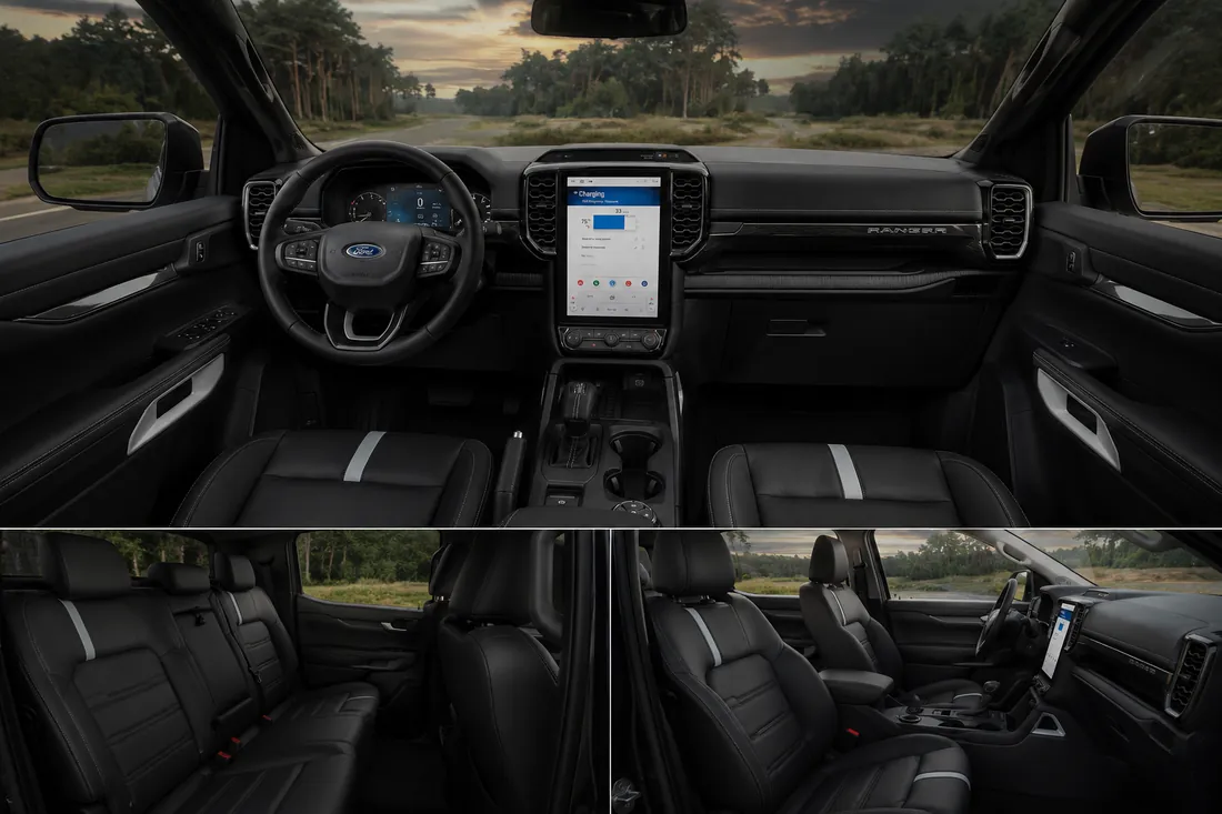 Ford Ranger 4×4 A/T interior — car rental in Palawan